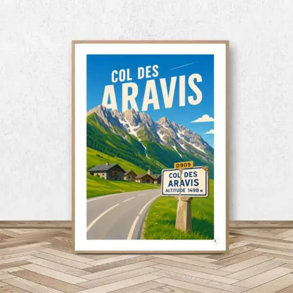 Affiche Col des Aravis - Affiche Alpine
