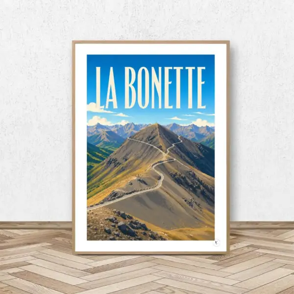 Affiche La Bonette - Affiche Alpine