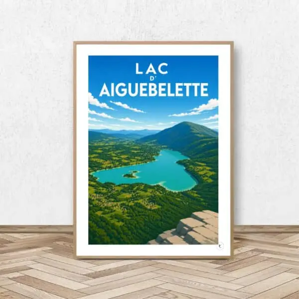 Affiche Lac d Aiguebelette - Affiche Alpine