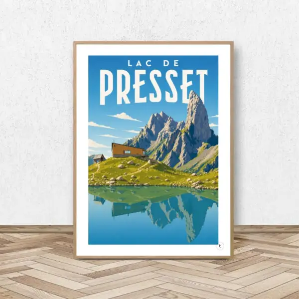 Affiche Lac du Presset - Affiche Alpine
