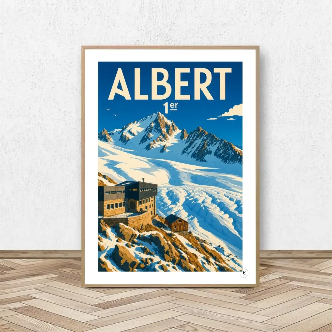 Affiche Refuge Albert 1er - Affiche Alpine