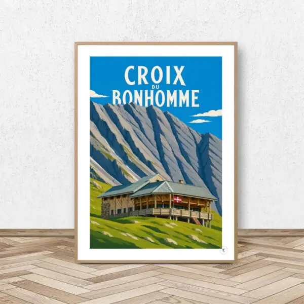 Affiche Refuge Croix du Bonhomme - Affiche Alpine