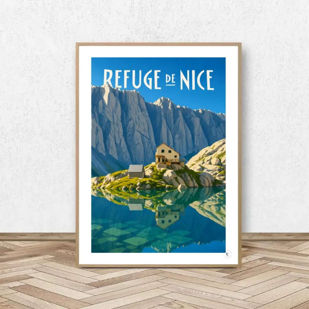 Affiche Refuge de Nice - Affiche Alpine