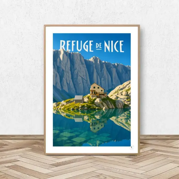 Affiche Refuge de Nice - Affiche Alpine