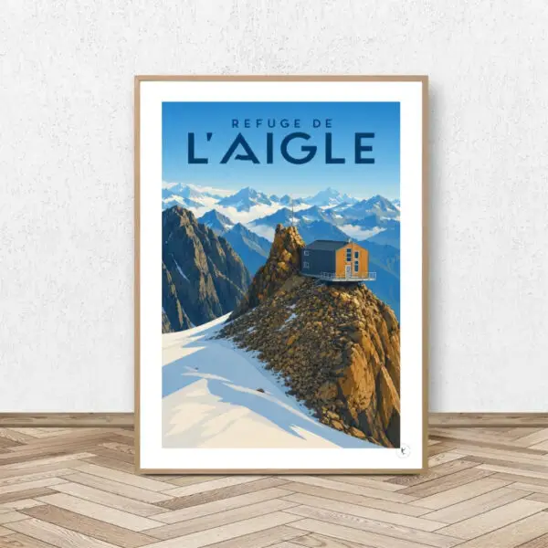Affiche Refuge de l'Aigle - Affiche Alpine