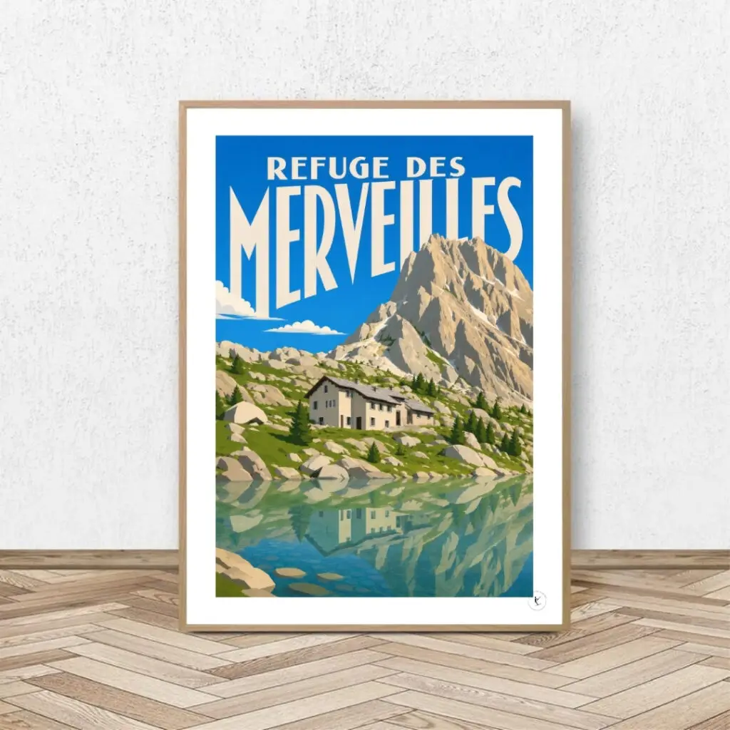 Affiche Refuge des Merveilles - Affiche Alpine