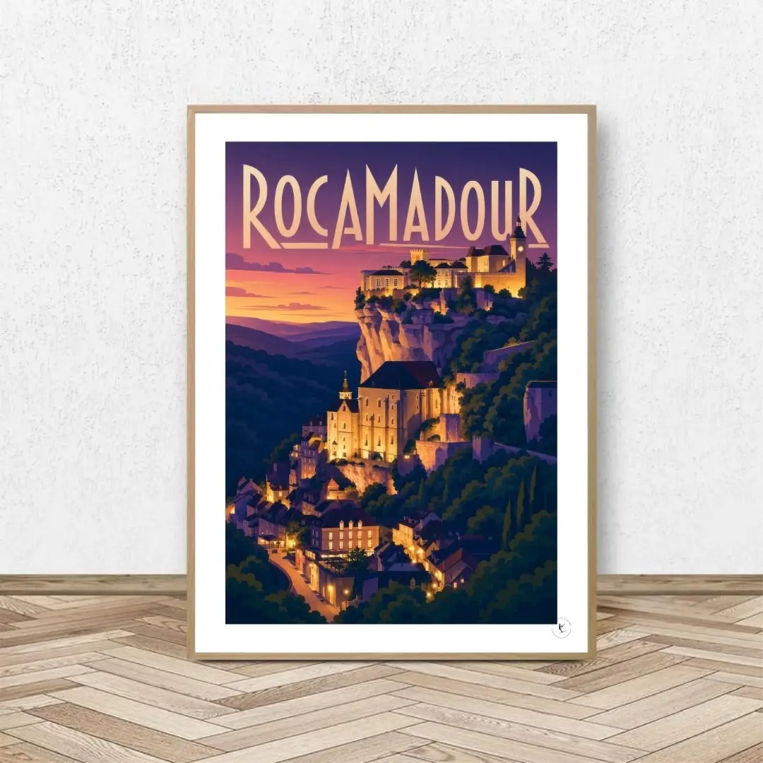Affiche Rocamadour (Sunset) - Affiche Alpine